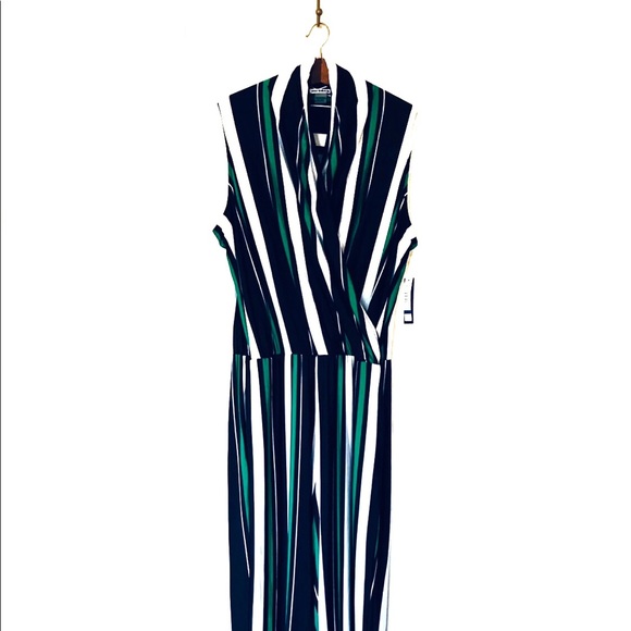 New Nygard navy/jade jumpsuit - Picture 3 of 13